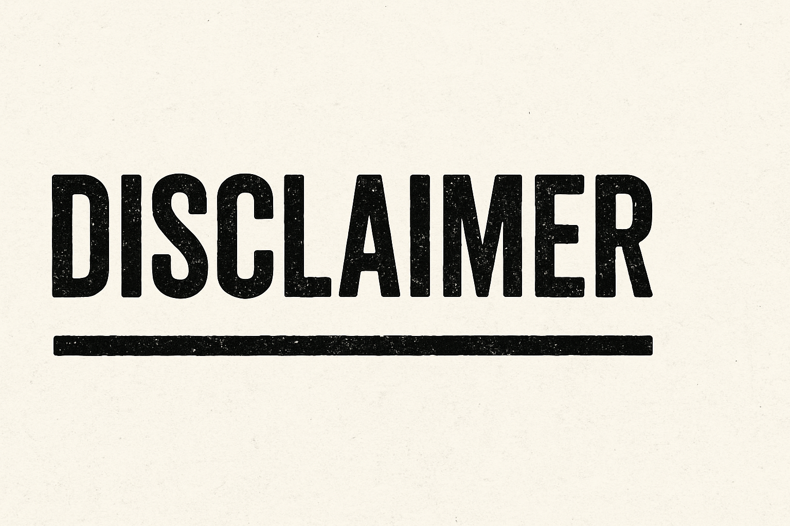 Disclaimer