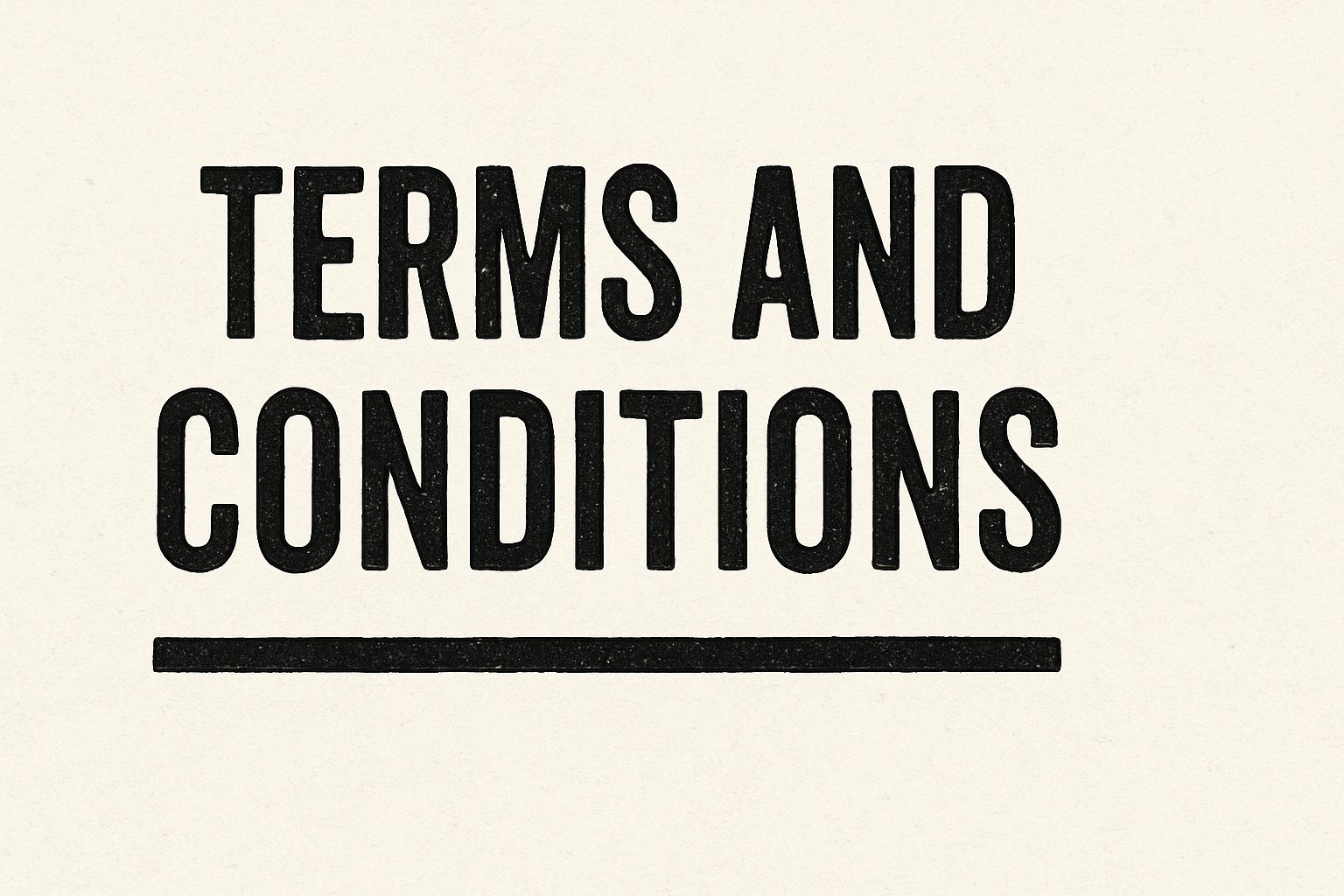 Terms and Conditions
